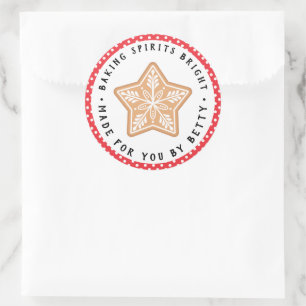 Frosted  Snowflake Cookie   Baking Spirits Bright Classic Round Sticker