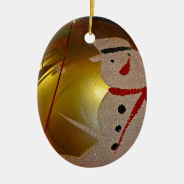 Frosted Snowman Ornament (Front)
