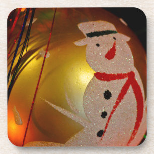 Frosted Snowman Ornament Coaster