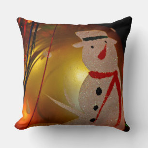 Frosted Snowman Ornament Cushion