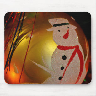 Frosted Snowman Ornament Mouse Mat