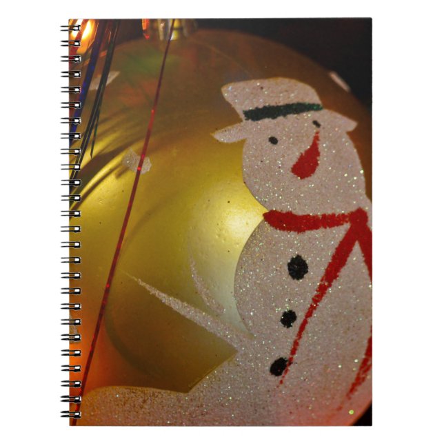 Frosted Snowman Ornament Notebook (Front)