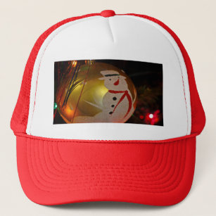 Frosted Snowman Ornament Trucker Hat