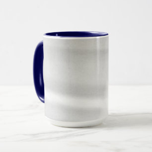 Frosted Snowy Effect Dark Blue Mug