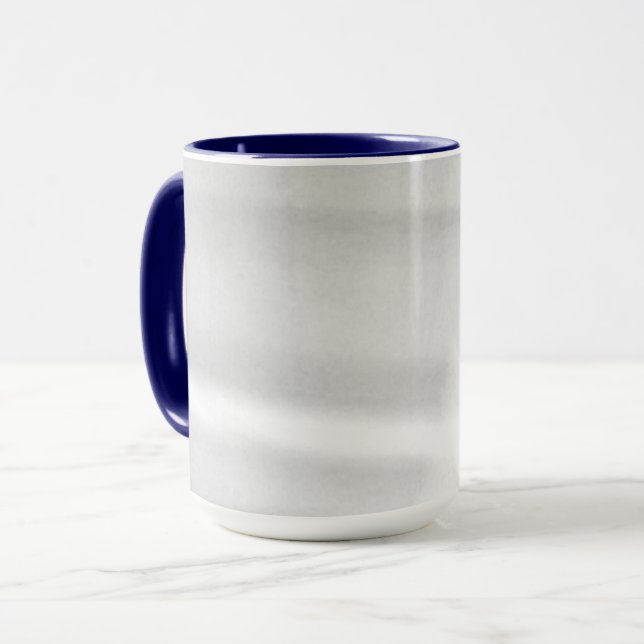 Frosted Snowy Effect Dark Blue Mug (Front Left)