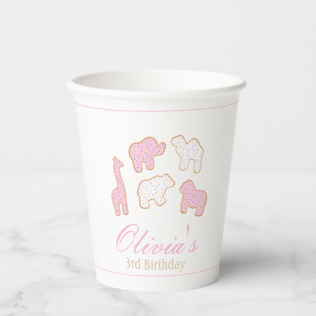 Frosted sprinkle Animal cookie party Paper Cups (Front)