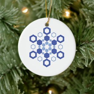 Frosted Symmetry Ceramic Tree Decoration