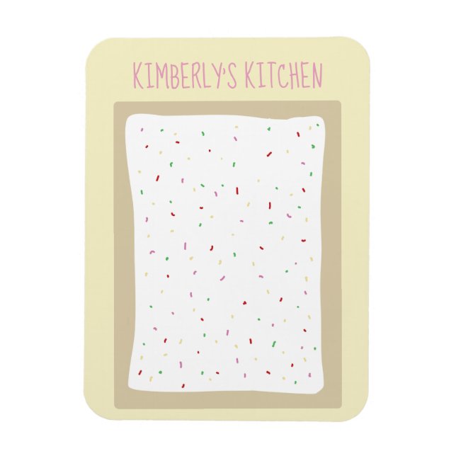 Frosted Toaster Pastry Cute Personalised Magnet (Vertical)
