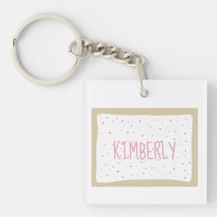 Frosted Toaster Pastry Personalised Keychain
