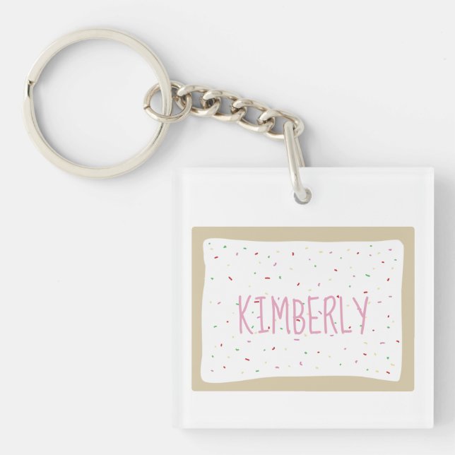 Frosted Toaster Pastry Personalised Keychain (Front)
