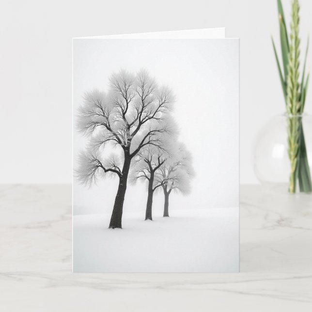 Frosted Tree Christmas Card (Front)