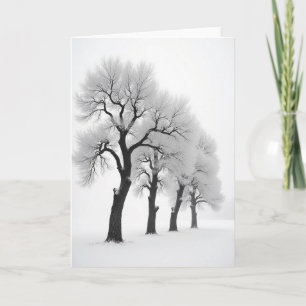 Frosted Trees Christmas Card
