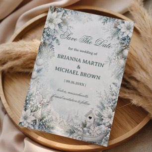 Frosted Village Surrounded Save The Date