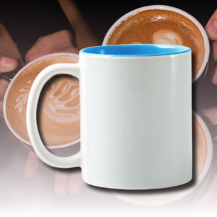 Frosted White Solid Colour   Classic   Elegant Two-Tone Coffee Mug