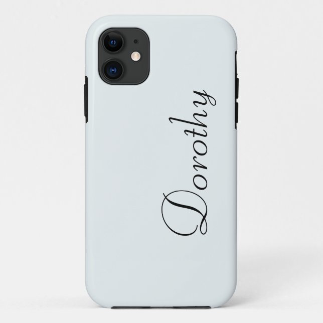 Frosted White Solid Colour | Minimalist Name Case-Mate iPhone Case (Back)