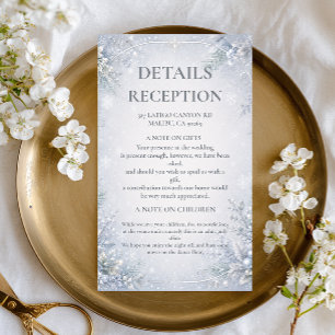 Frosted Winter Botanical Elegance Enclosure Card