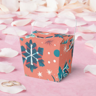 ''Frosted Winter Elegance Christmas Gift Boxes'' Favour Box