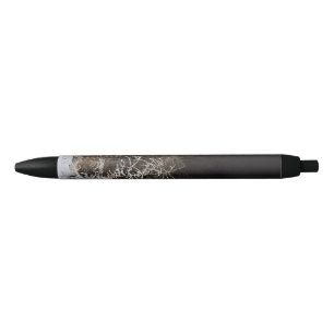 Frosted Winter Forest Aesthetic Black Ink Pen