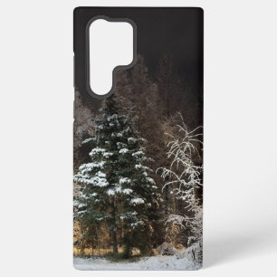 Frosted Winter Forest Aesthetic Samsung Galaxy Case