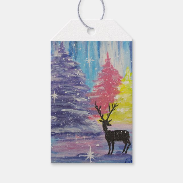 Frosted Winter Gift Tags (Front)