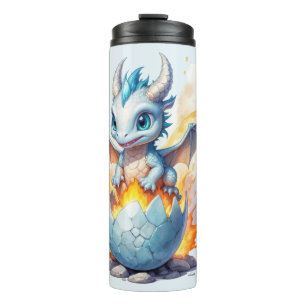 Frostfire Hatchling Blue Dragon Thermal Tumbler
