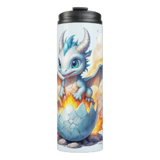 Frostfire Hatchling Blue Dragon  Thermal Tumbler