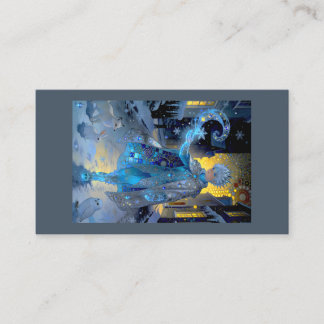 Frostmaker of a Moonlit Street – A Winter Portrait Business Card