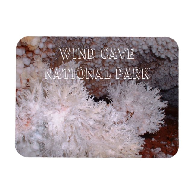 Frostwork and Popcorn Formations, Wind Cave, SD Magnet (Horizontal)