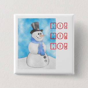 Frosty 15 Cm Square Badge