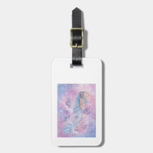Frosty betta mermaid luggage tag by Renee