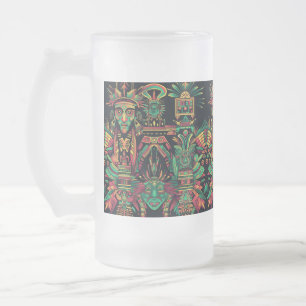 Frosty Blue "Aztec Dream" 473ml Glass Mug