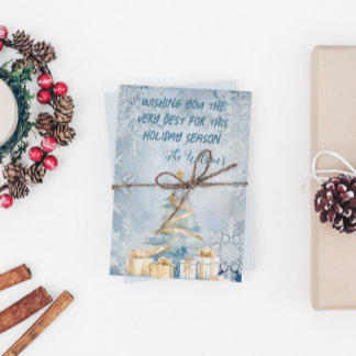 Frosty Blue Christmas Card