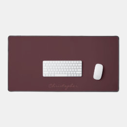Frosty Champagne Pink Peach Purple Ombré with Name Desk Mat