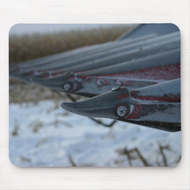 Frosty Corn Combine Tractor Head Mouse Mat (Front)
