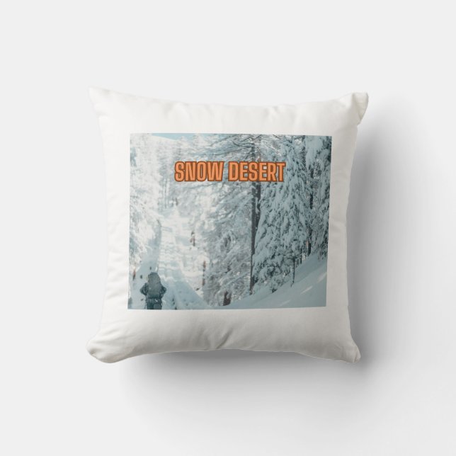 Frosty Dreams: Snow Fields Pillow Cover (Front)