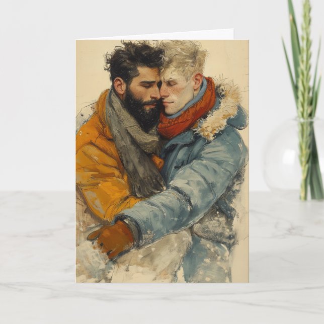 Frosty Embrace Winter Card (Front)