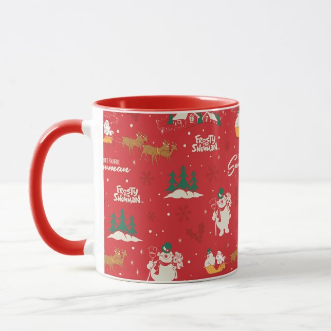 Frosty - Everyone's Favourite Snowman Pattern Mug (Left)