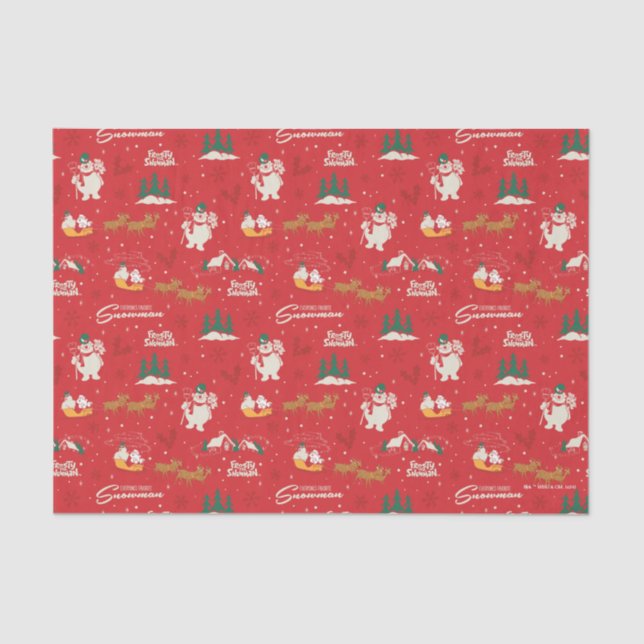 Frosty - Everyone's Favourite Snowman Pattern Tissue Paper (Front)
