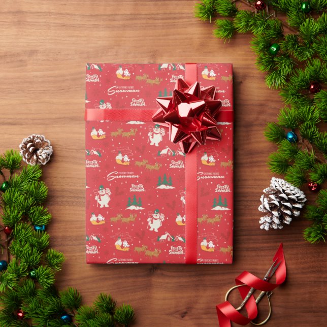 Frosty - Everyone's Favourite Snowman Pattern Wrapping Paper (Holiday Gift)