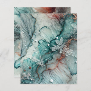 Frosty Fall Morning Alcohol Ink Scrapbook Paper