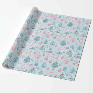 "Frosty Festive Wonderland Pattern" Wrapping Paper