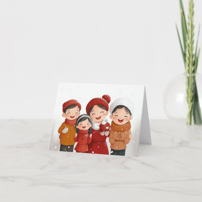 Frosty Festivities Holiday Card (Front)