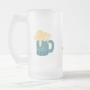 Frosty Foamy Fatherly Fun Fathers Day Frosted Glass Beer Mug