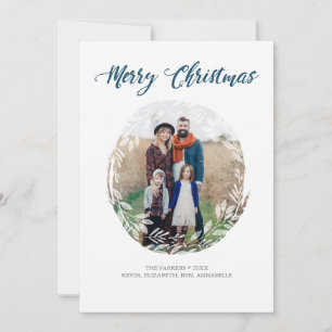 Frosty Foliage Photo Holiday Card