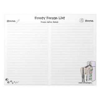 Frosty Forage House|Horse Notepad
