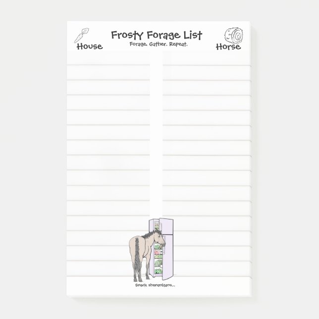 Frosty Forage House|Horse Sticky Notes (Front)