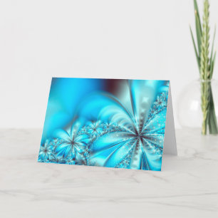 Frosty Fractal Christmas Holiday Card