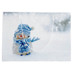 Frosty Friend in Blue Large Gift Bag