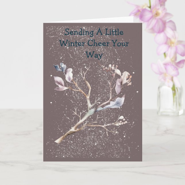 Frosty Fun Soft Color Greeting Card (Orchid)