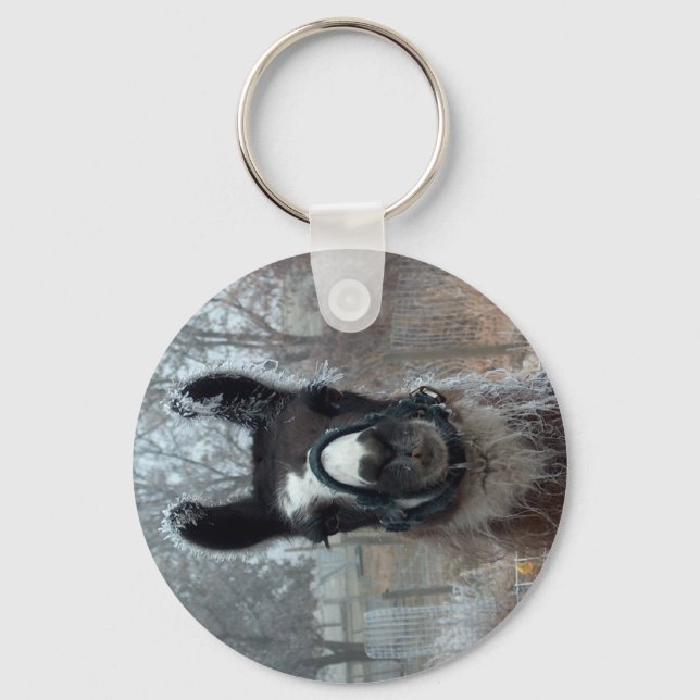 Frosty Llama Key Ring (Front)